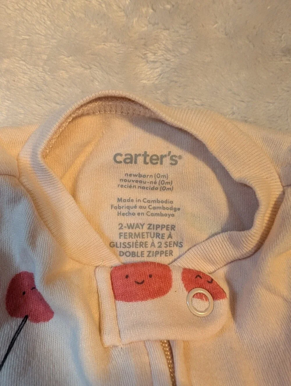 ✨ NWOT Carter’s Baby Girl 2-Way Zip Sleep & Play Pajamas Set | Size NB ✨